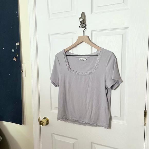 Olive & Oak Tops - ✧･ﾟolive & oak light gray tee